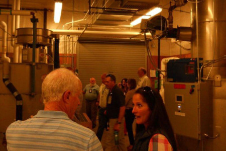 The state of the art laundry facility at CRCC reclaims heat and water at multiple steps.