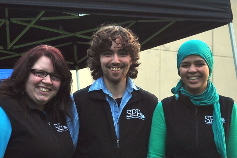 SPP's second-year conservation nursery graduate students, from left to right: Bri Morningred, Jaal Mann, and Drissia Ras. Jaal and Drissia have finished their Masters studies and will be moving on at the end of the month.