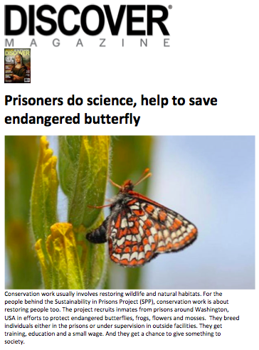 Prisoners do science, help to save endangered butterfly